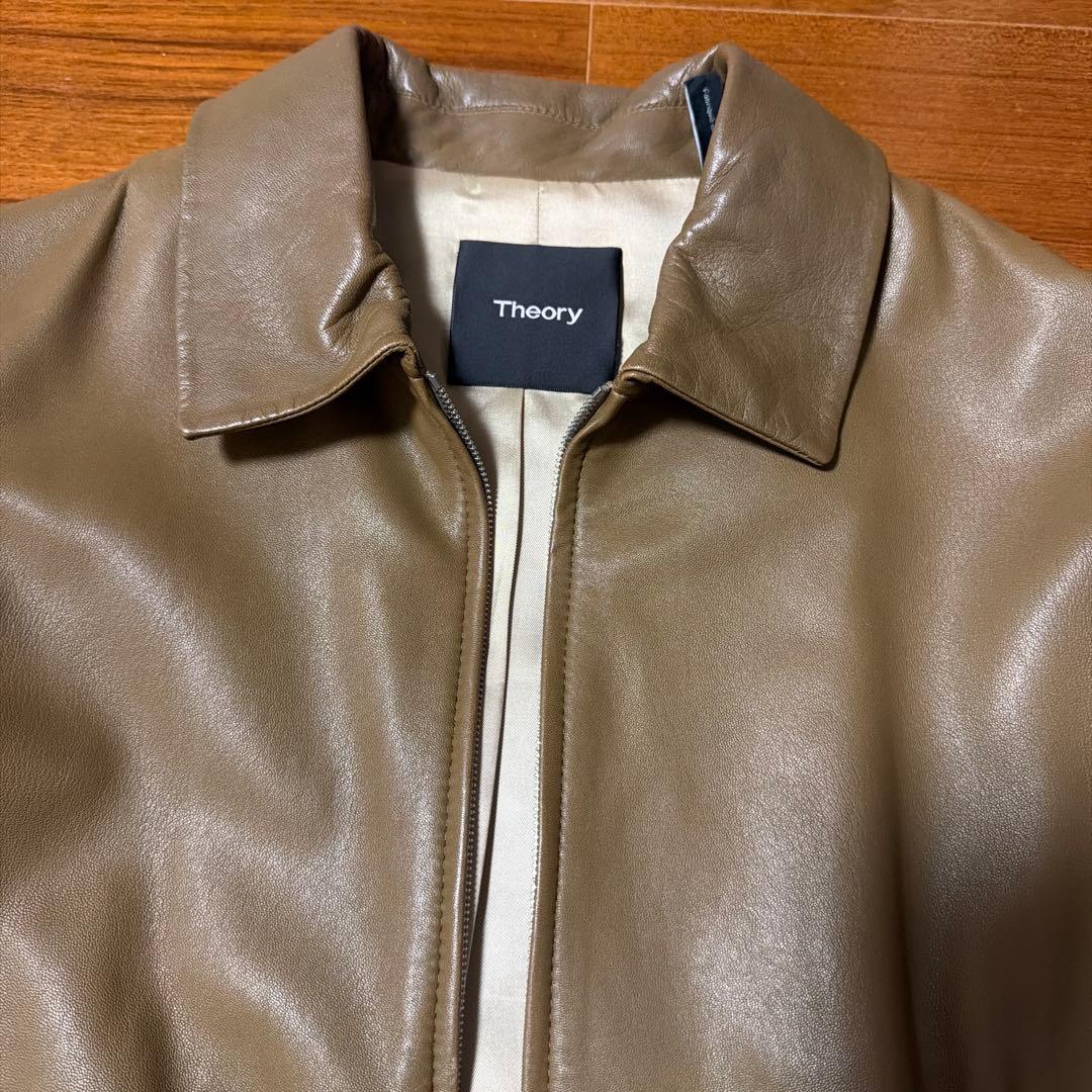 (新品　未使用品)Theory ブラウン レザージャケット