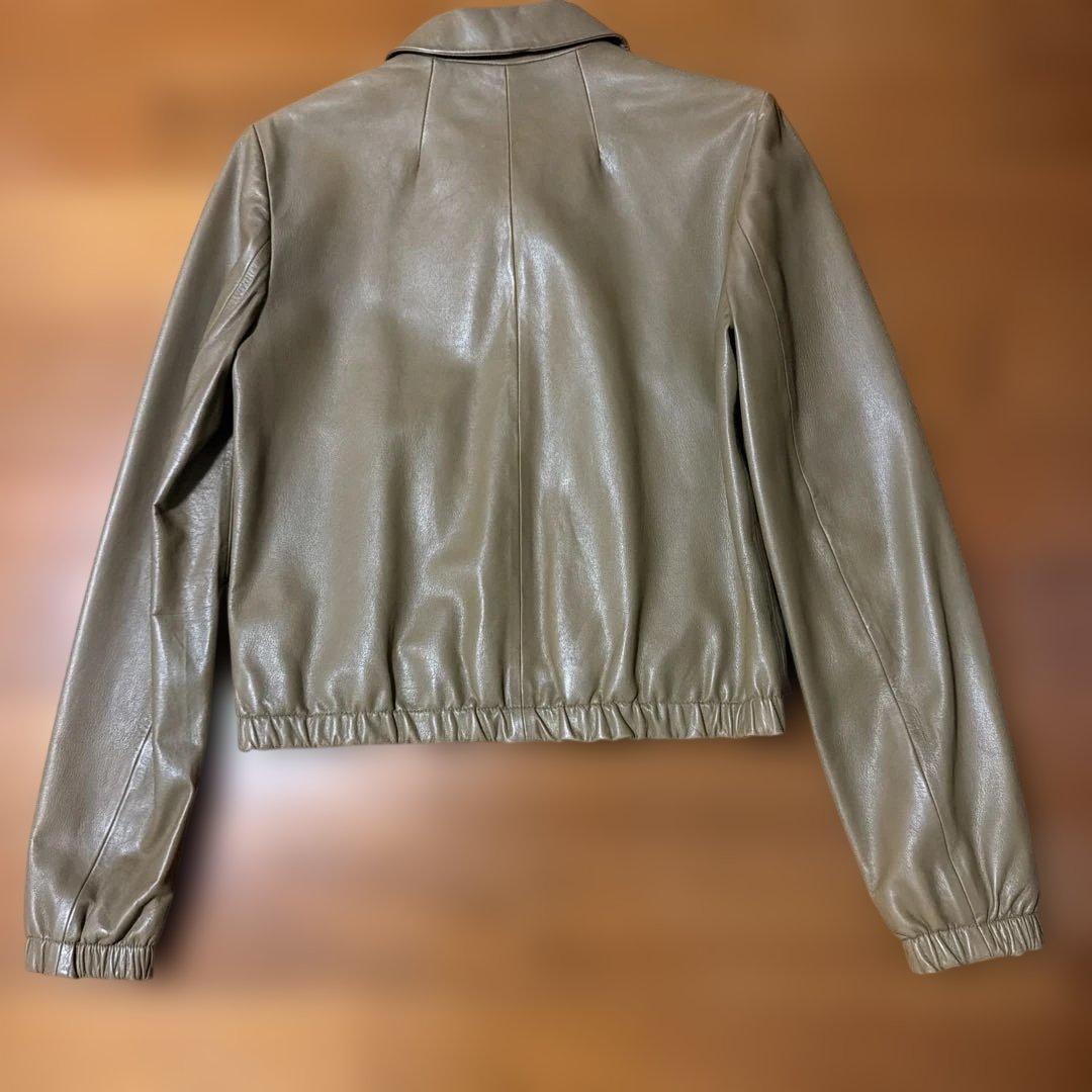 (新品　未使用品)Theory ブラウン レザージャケット