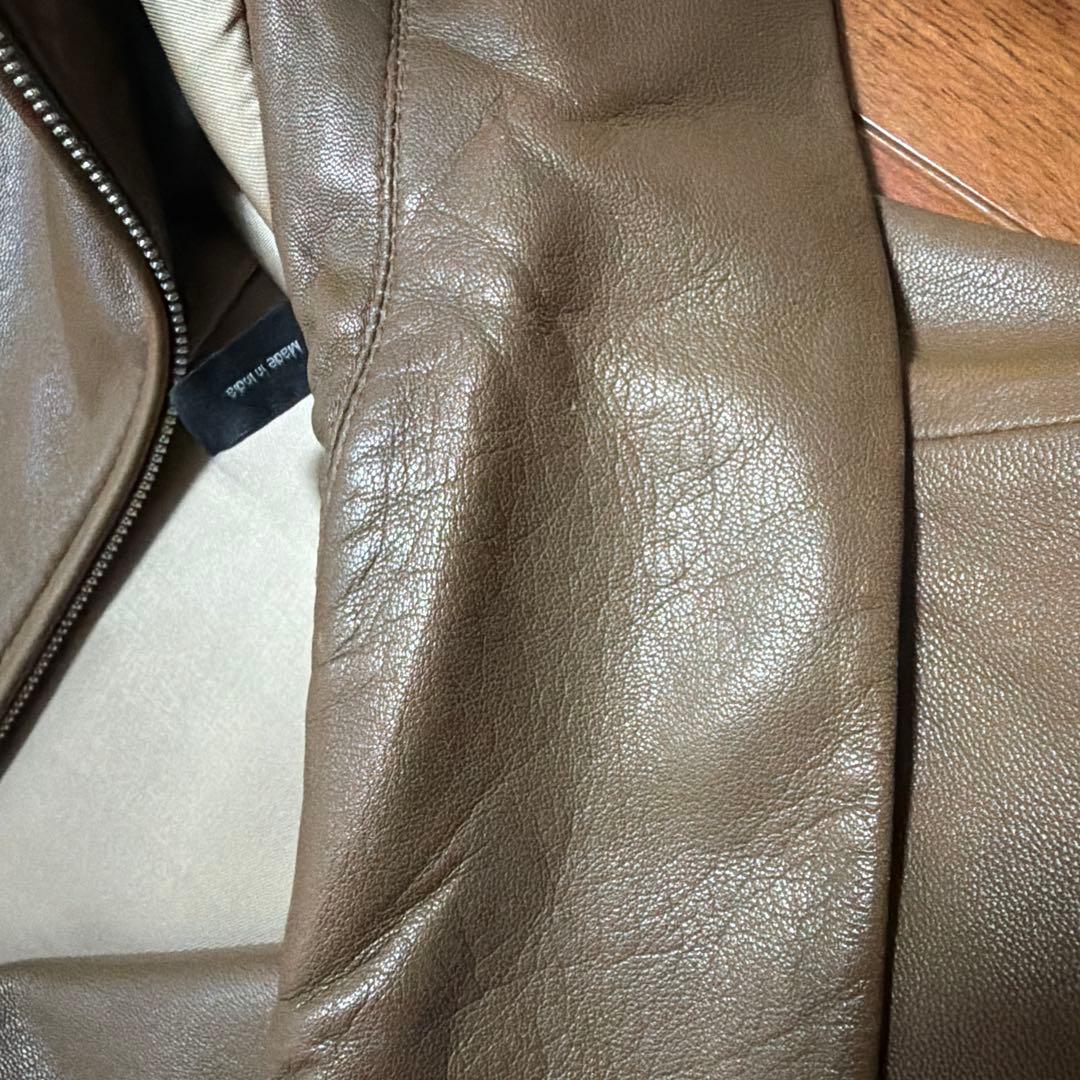 (新品　未使用品)Theory ブラウン レザージャケット