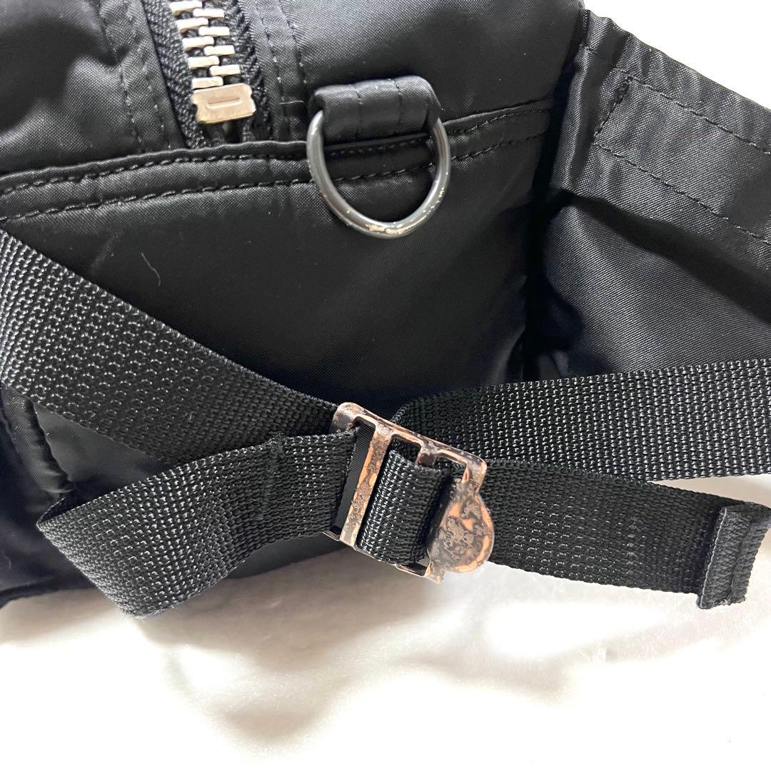 【良品】PORTER ポーター タンカー ウエストバッグ ブラック ボディバッグ