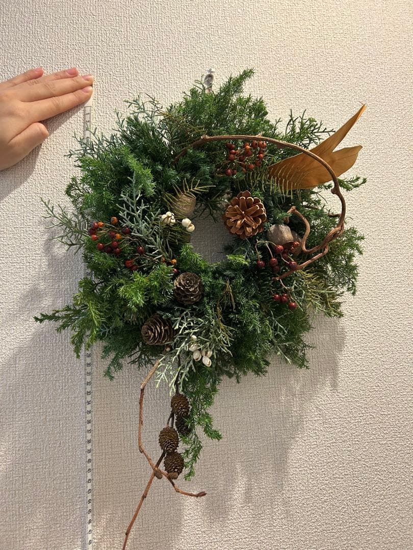 コニファー　クリスマス　リース　約30㎝　冬