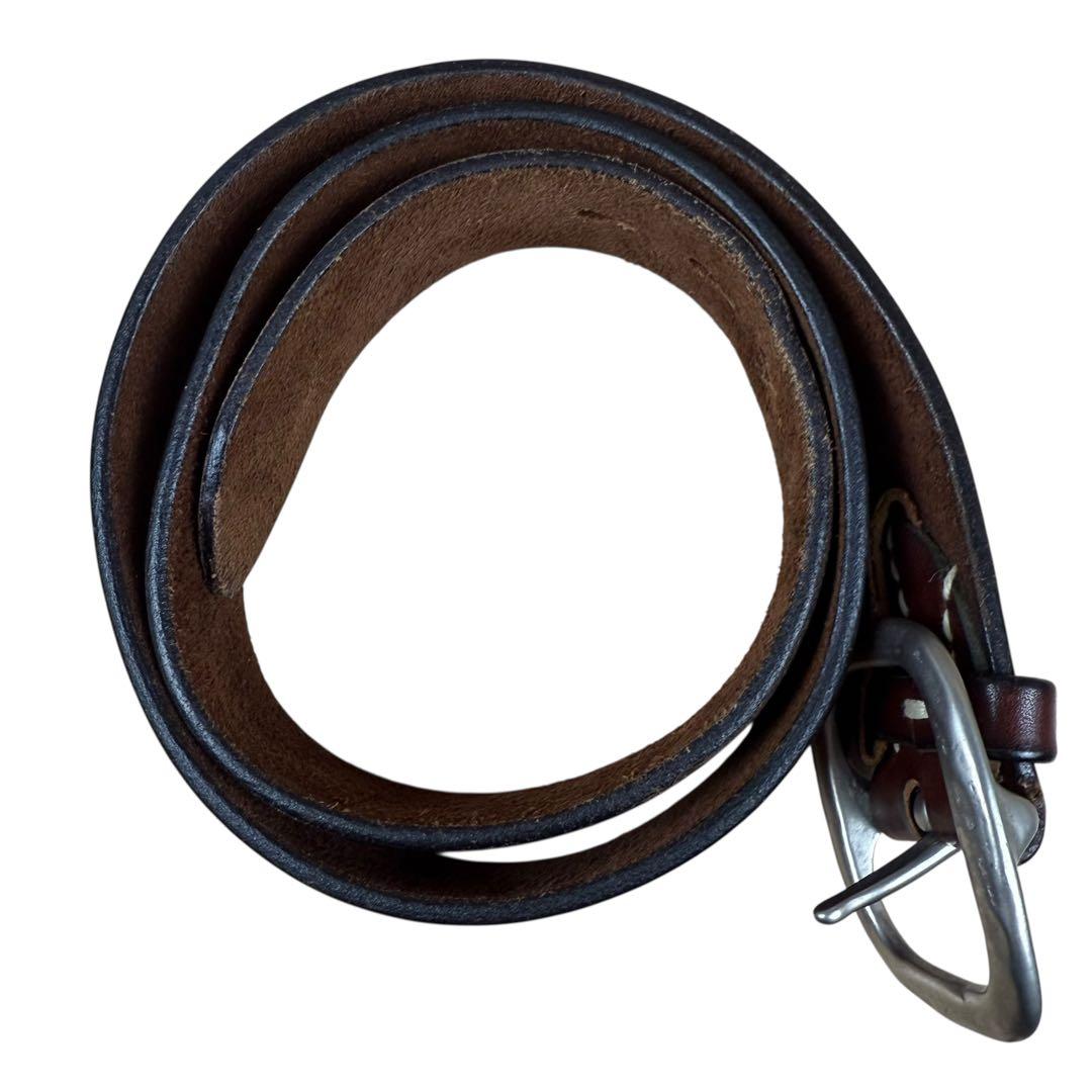 【R刻印入り】45rpm レザー 本革 ベルト ダークブラウン メンズ 希少