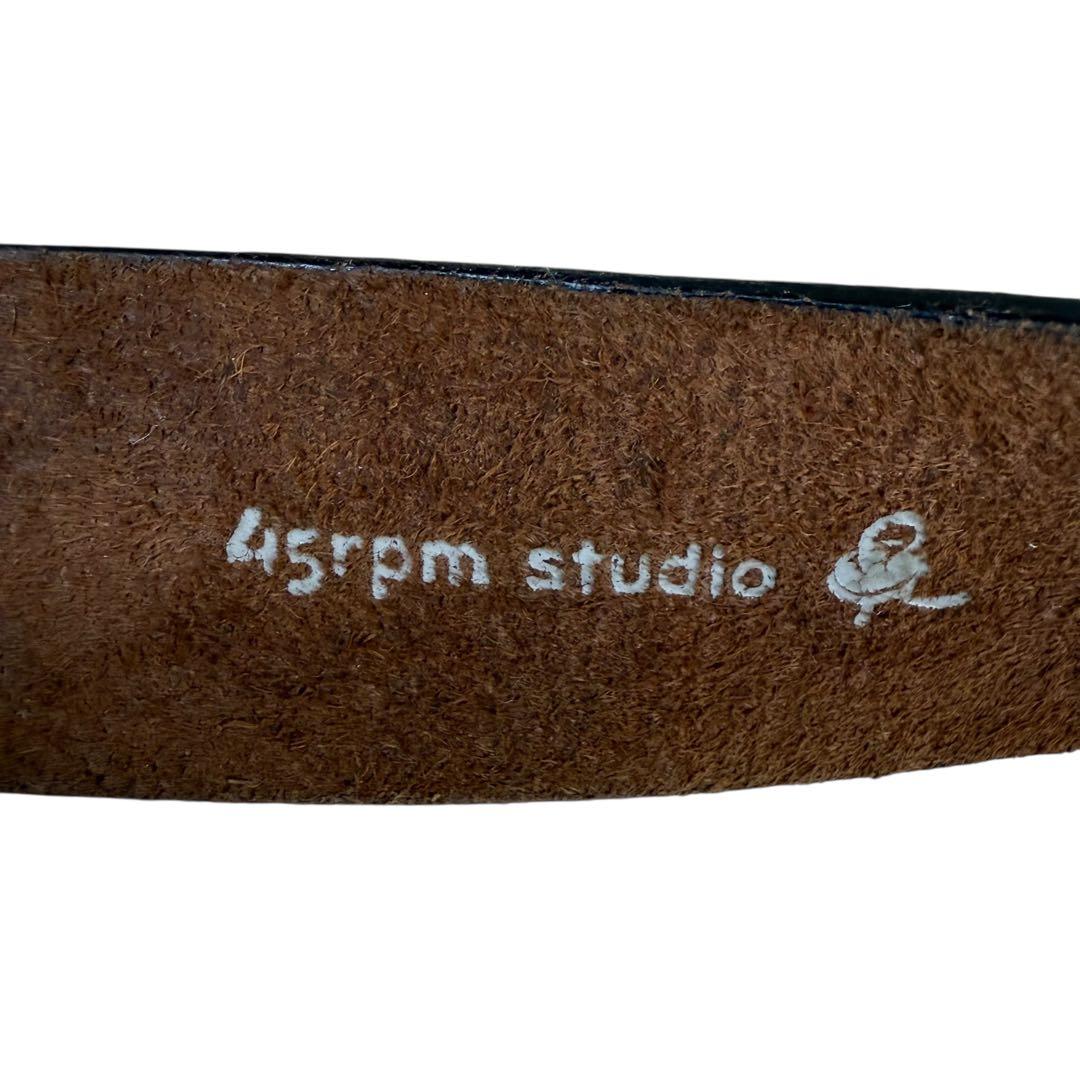 【R刻印入り】45rpm レザー 本革 ベルト ダークブラウン メンズ 希少