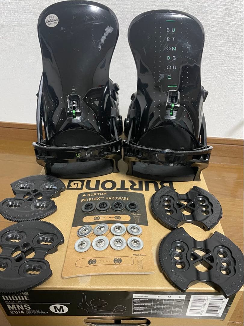 Burton Diode スノーボードバインディング Mサイズ 黒