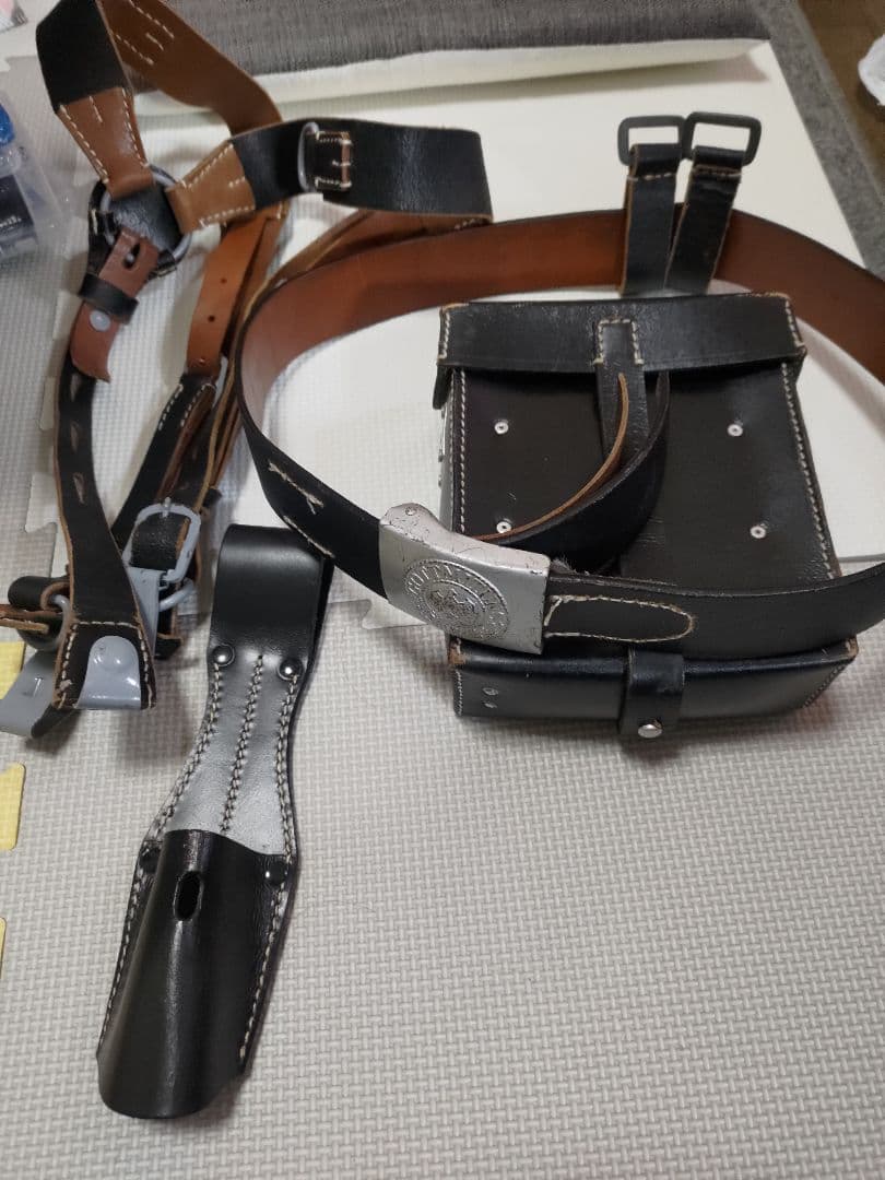 ほしの　ww2 ドイツ軍　ベルト　サスペンダー　工兵セット　オマケ付き