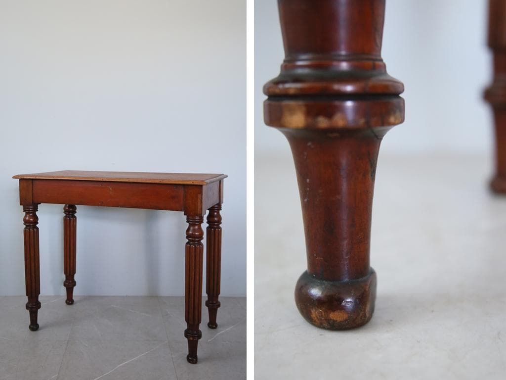 英国アンティーク古木デスク/作業台/勉強机/木製テーブル/オフィス(89-244