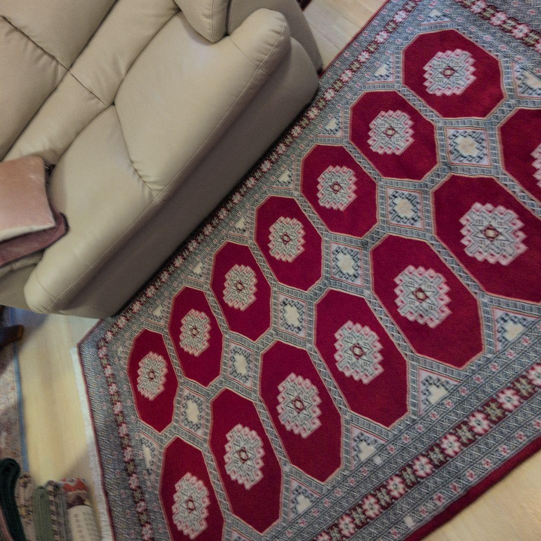 138x200cmパキスタン手織りじゅうたん(356)リビングダイニング用