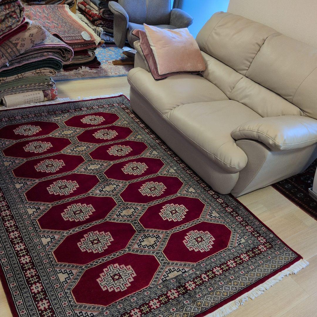 138x200cmパキスタン手織りじゅうたん(356)リビングダイニング用