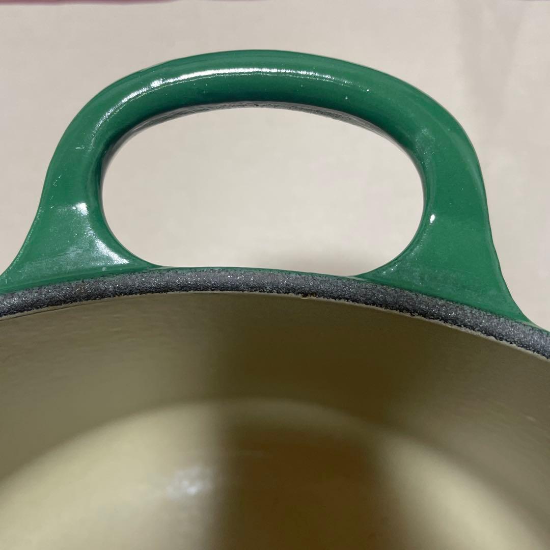 《希少》ルクルーゼ 24cm 希少 カクタスグリーン ココットロンド