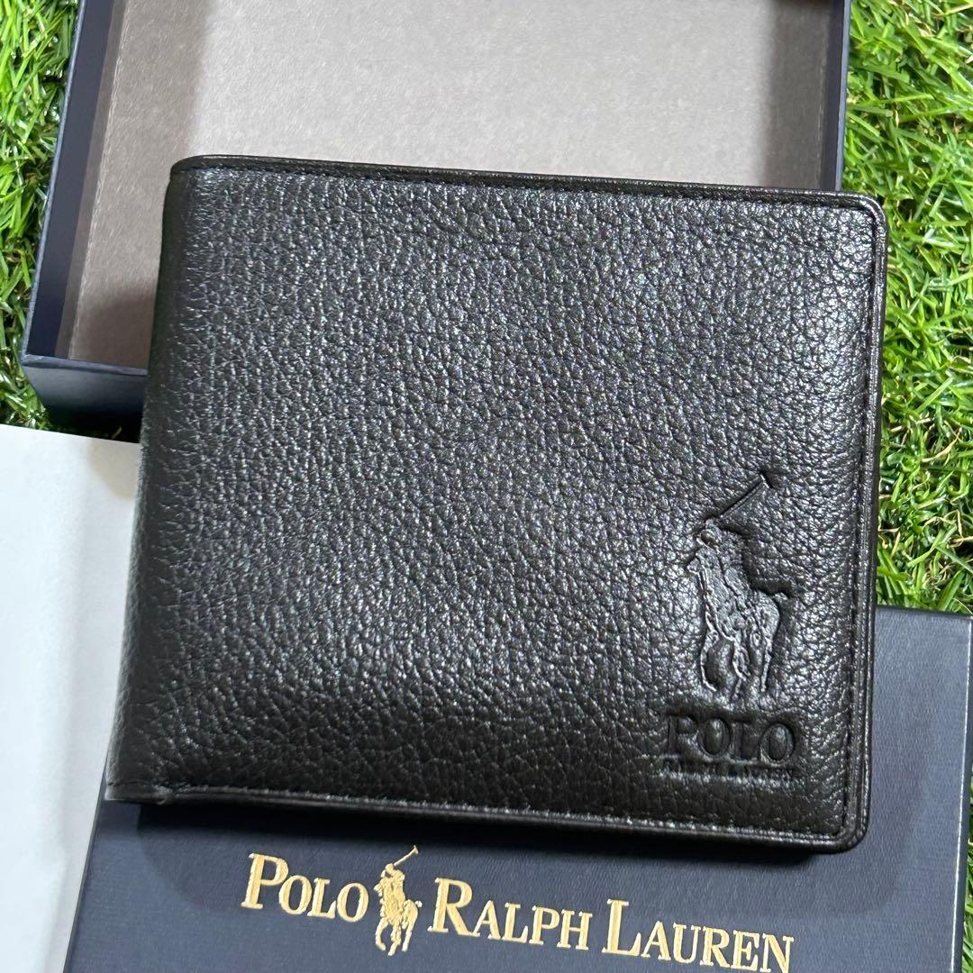 Polo Ralph Lauren ポロ ラルフローレン 財布 折り財布 黒
