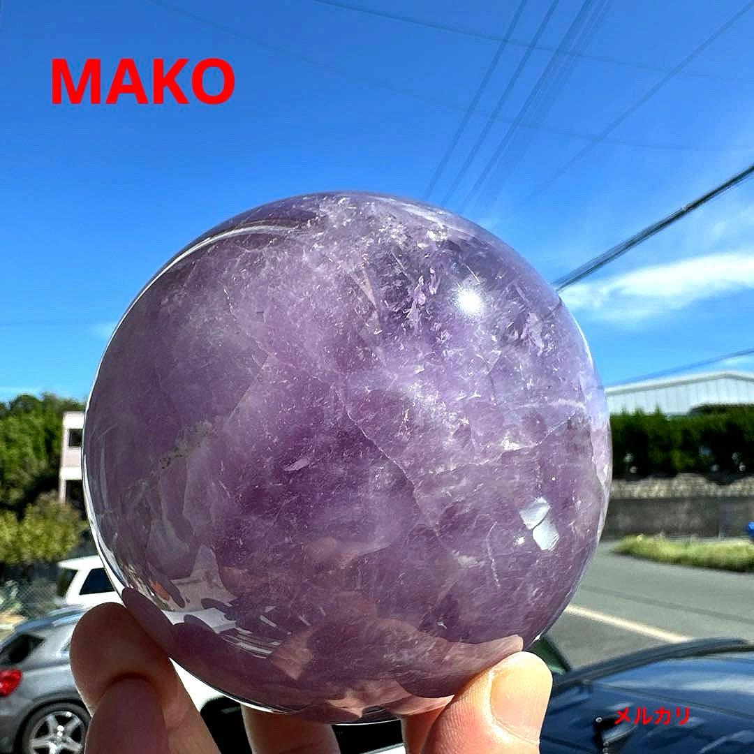 M1793☆アメジスト丸玉直径115mm2.2Kg☆天然石☆N50909