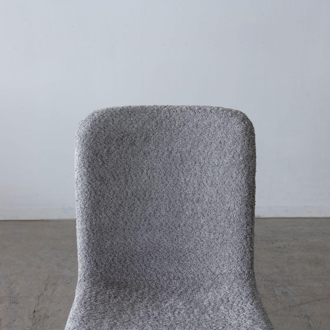 ライトグレー ファブリック ダイニングチェア