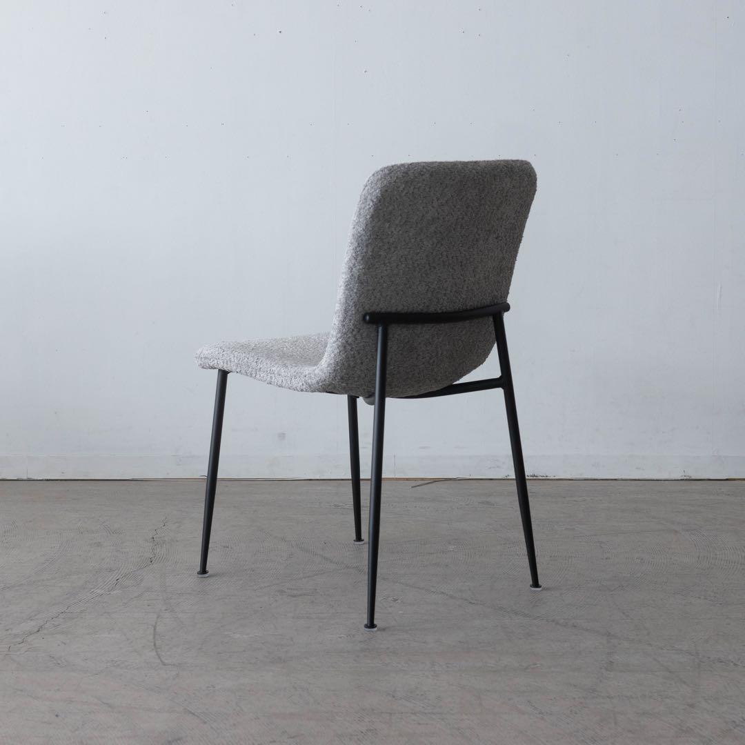 ライトグレー ファブリック ダイニングチェア