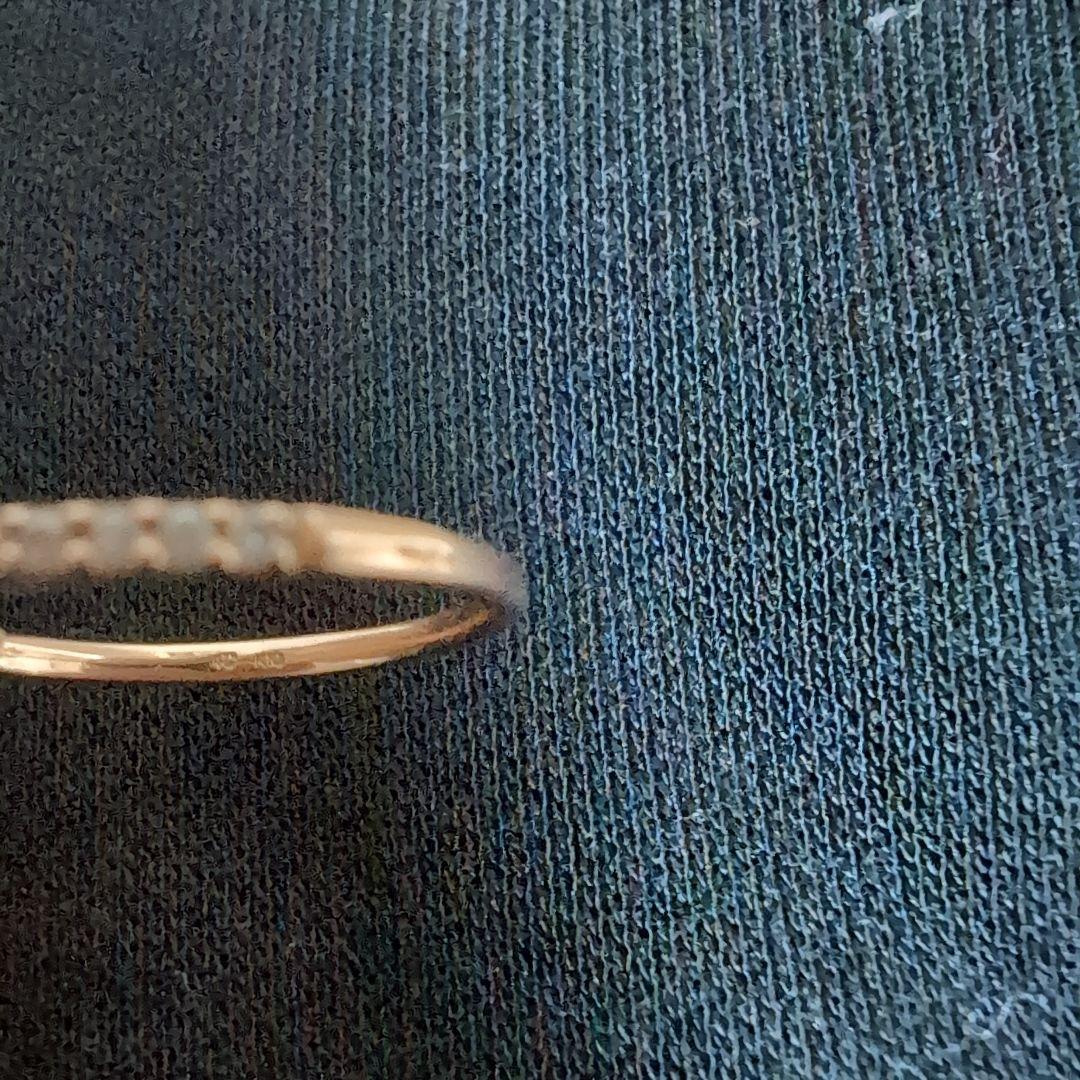 4℃ K10 ダイヤモンド ピンキーリングハーフエタニティ