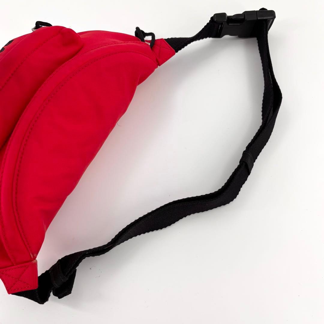 良品　バレンシアガ　ボディバッグ　レッド　ナイロン　ロゴ