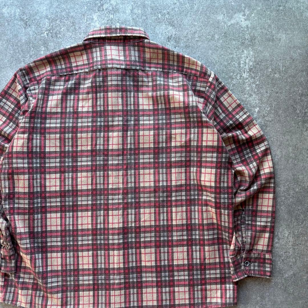 80s Sears シアーズ　プリントネルシャツ　プリネル　アメカジ　XL