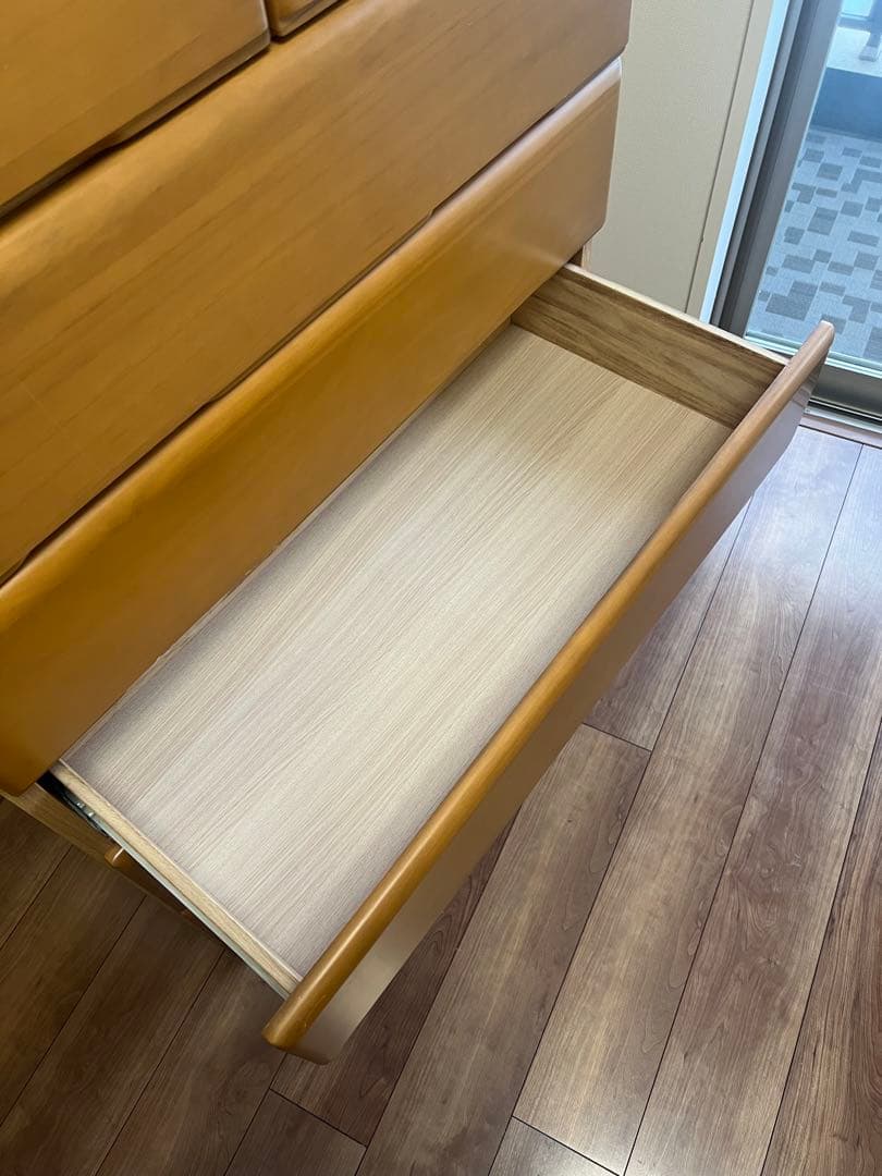 ナチュラルウッド 6段チェスト ニトリ ペルレ