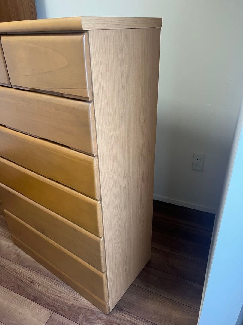 ナチュラルウッド 6段チェスト ニトリ ペルレ