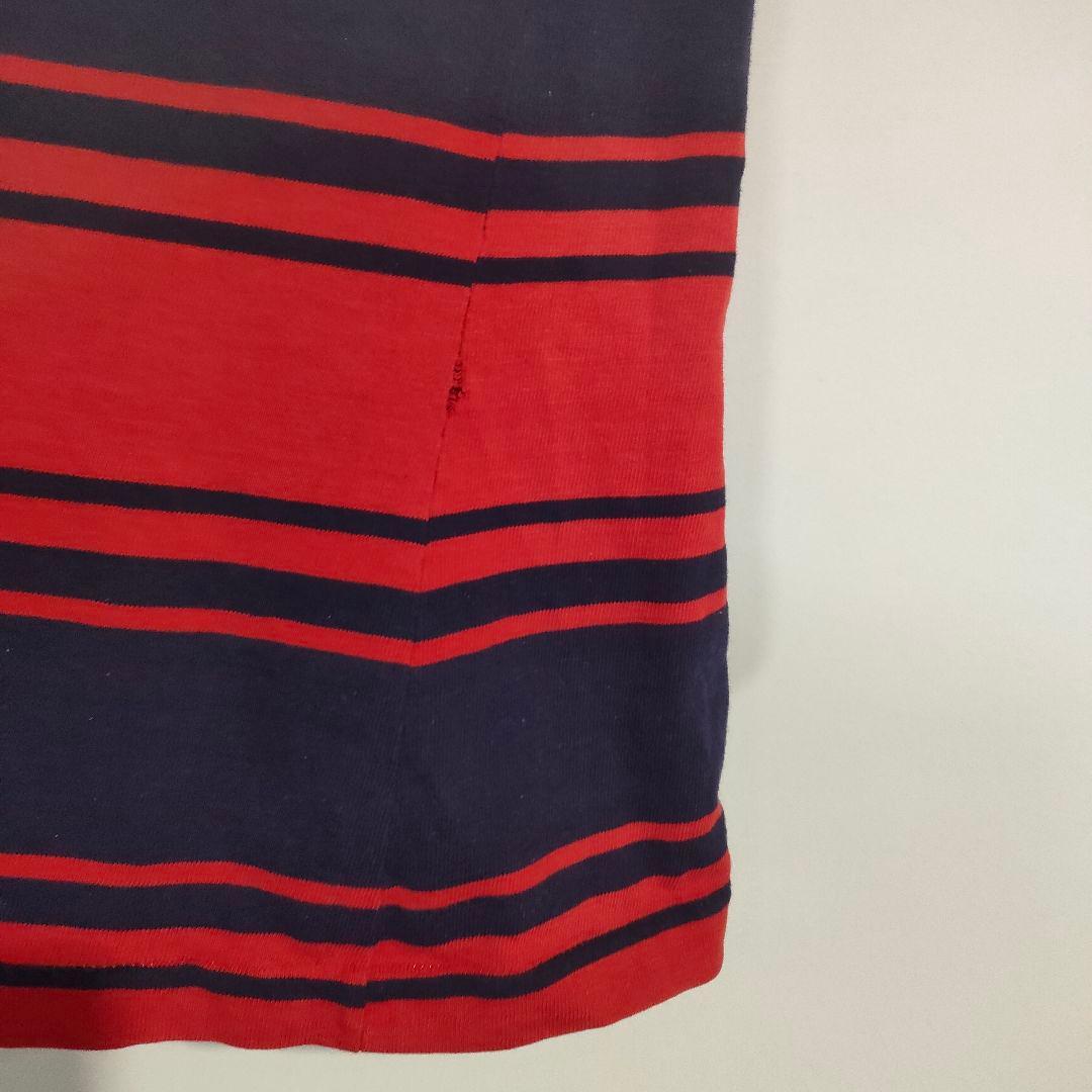 60s ランダムボーダーTシャツ L マルチボーダー ハンテン サーフ