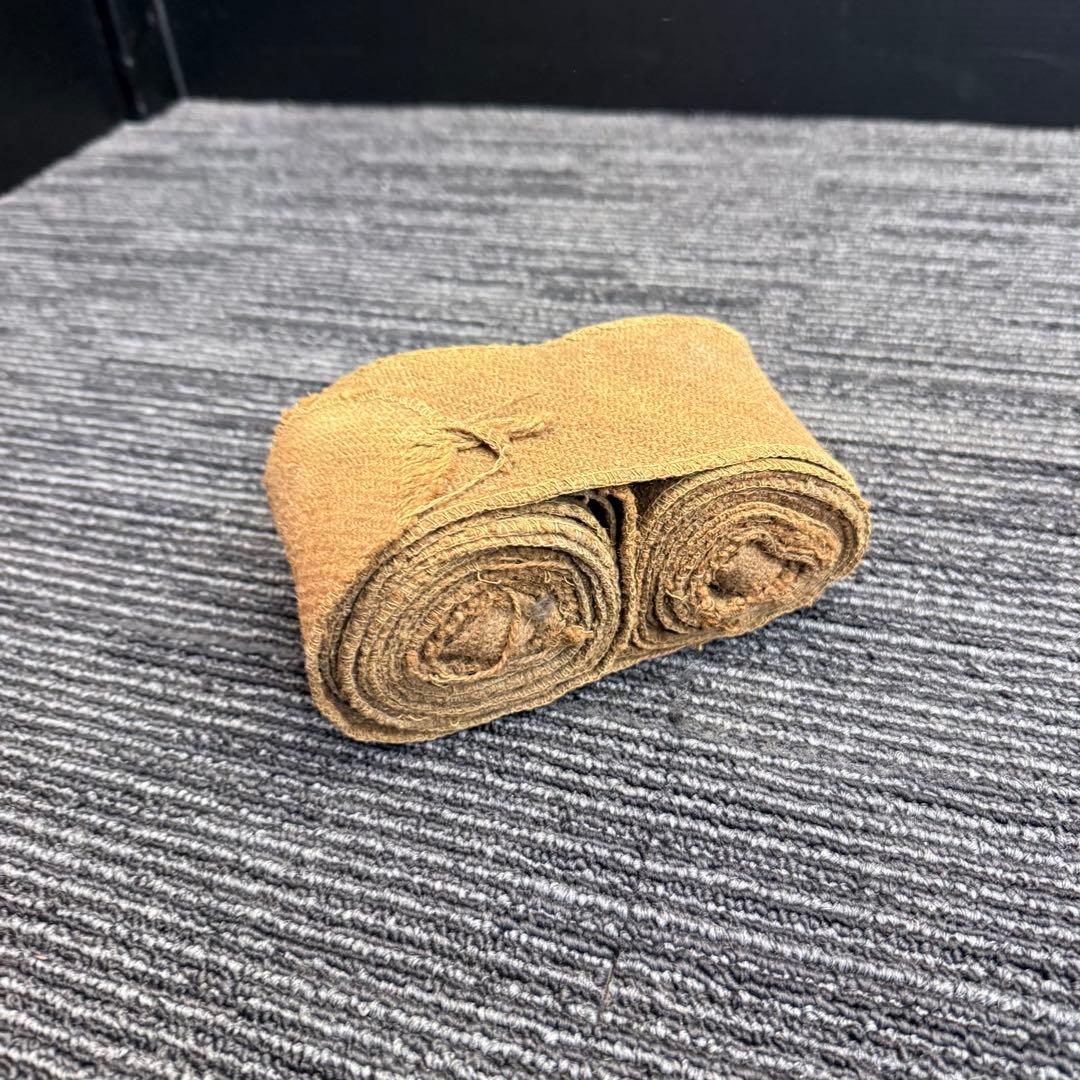 ①【極希少】軍物 ヴィンテージ ゲートル 巻脚絆 杉綾織 左右セット 当時物