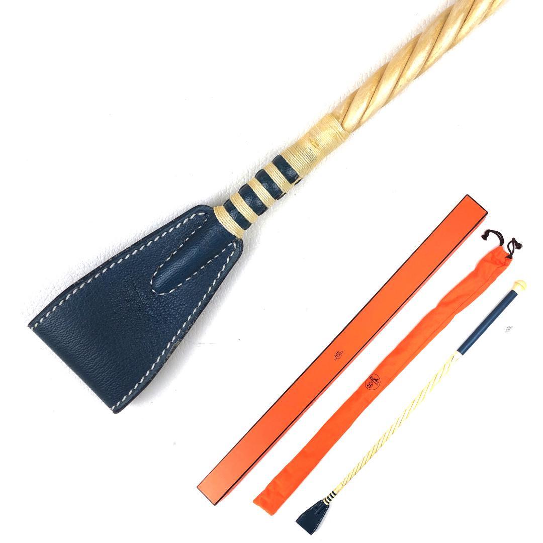 【美品・箱・保管袋付】エルメス／クラヴァッシュ 70 鞭 ウッド＆ヴォーエプソン