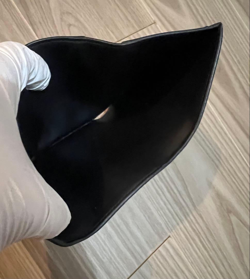 CELINE カーフスキン　三つ折り財布 ブラック