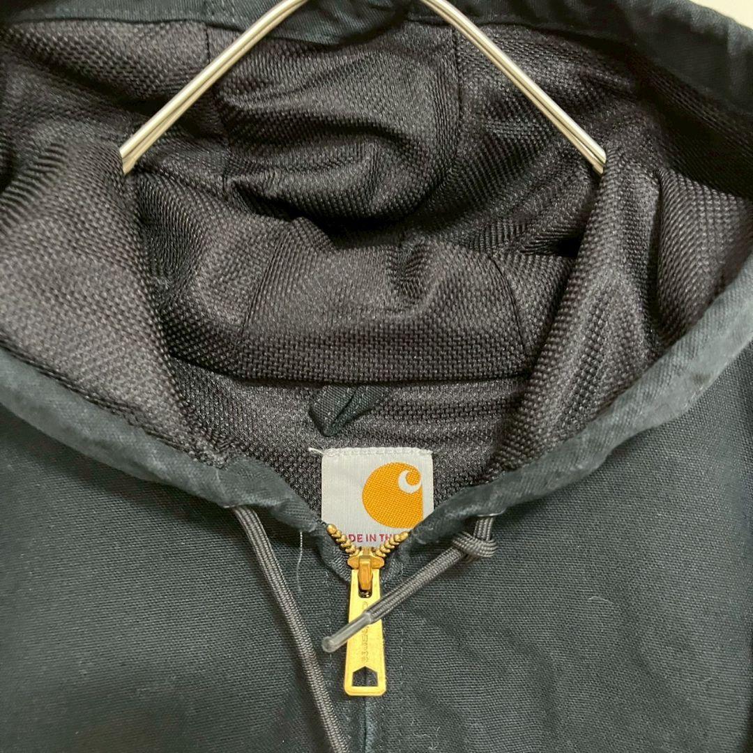 YBF25【USA製】Carhartt　アクティブジャケット【メンズ2XLT】黒
