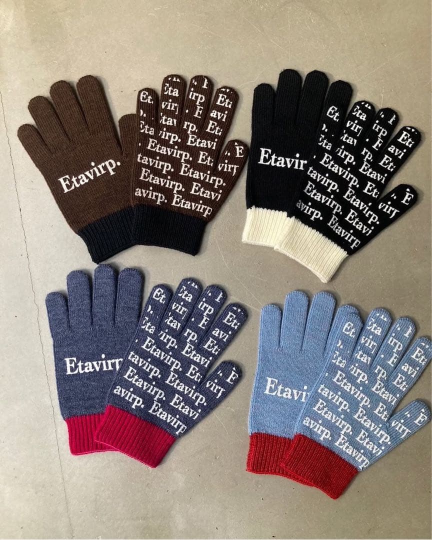 小物 Etavirp NonSlip Logo Merino Wool Gloves.