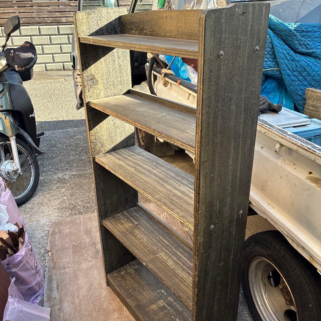 ビンテージ ヴィンテージレトロ　書棚　本棚　シェルフ　古家具　古道具マイナスネジ