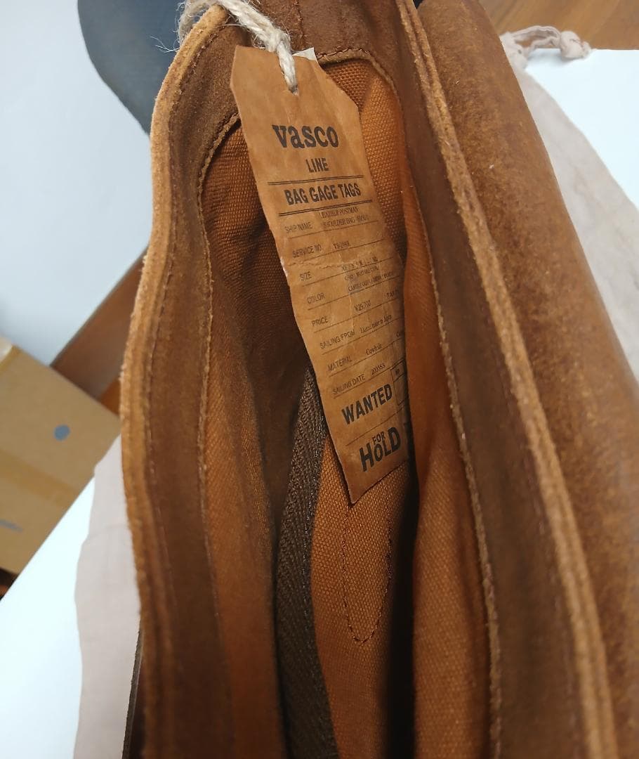 新品未使用VASCO ブラウンレザー メッセンジャーバッグ