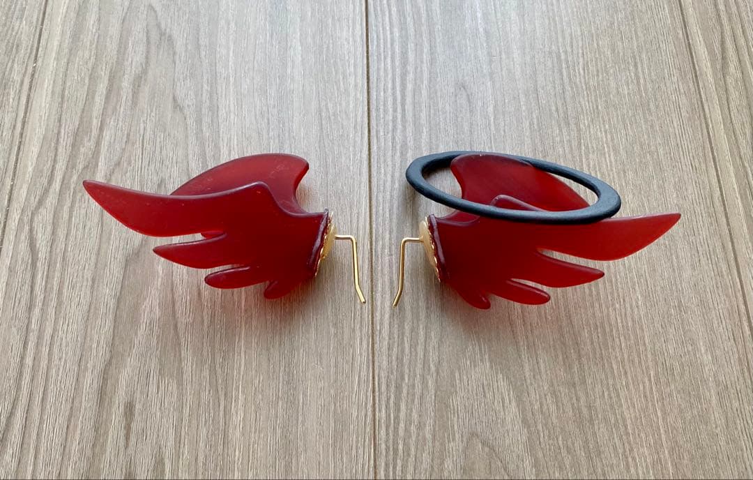 新品！リリコラム ツノカチュ/天使の羽 赤堕天使カラー