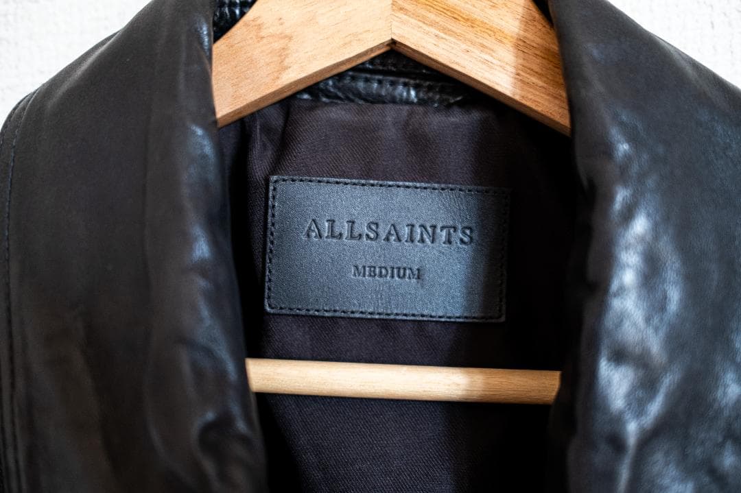 ALLSAINTS ブラック シングルライダースジャケット