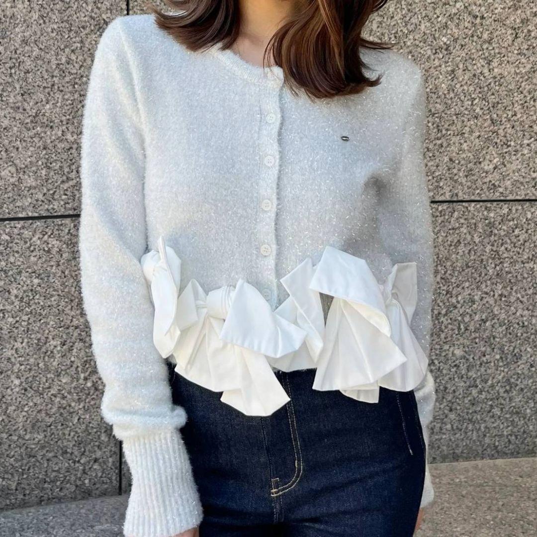 【2025AW今季新作】リボンモチーフカーディガン SNIDEL