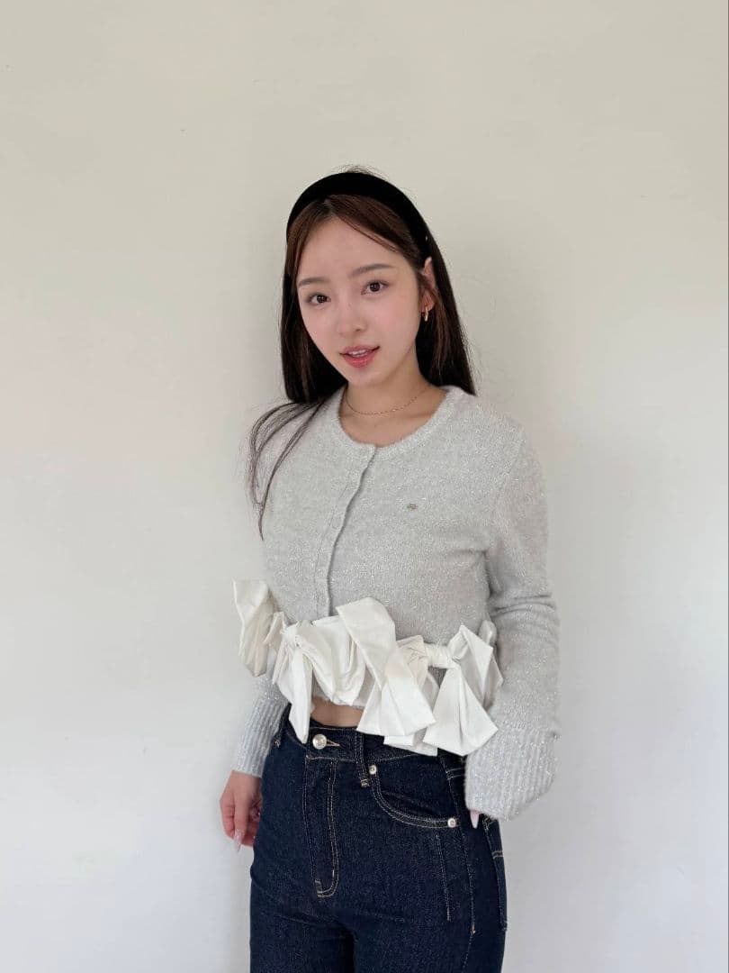 【2025AW今季新作】リボンモチーフカーディガン SNIDEL