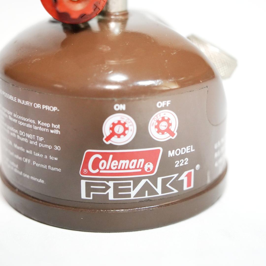 Coleman PEAK1 222 茶色 カナダ製 ガソリンランタン