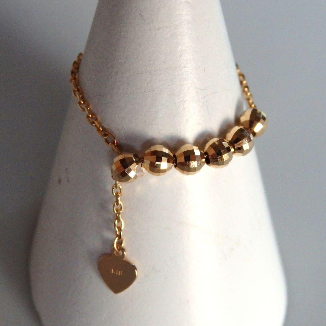 きんぐす　k18ピアス　キラキラペタルチェーン　チェーンピアス