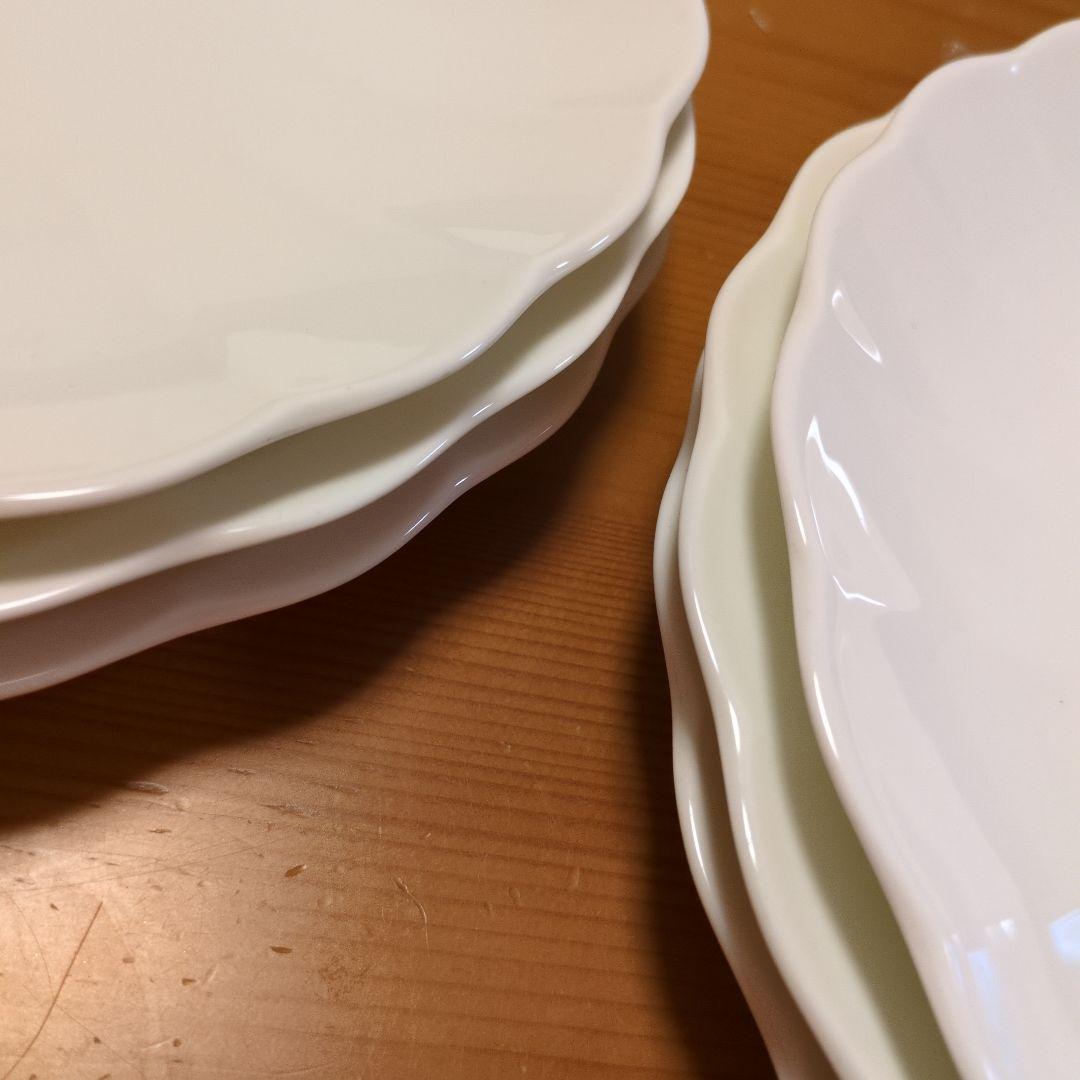 NARUMI　ナルミ　白無地　大皿　ボーンチャイナ　6枚セット　箱無し