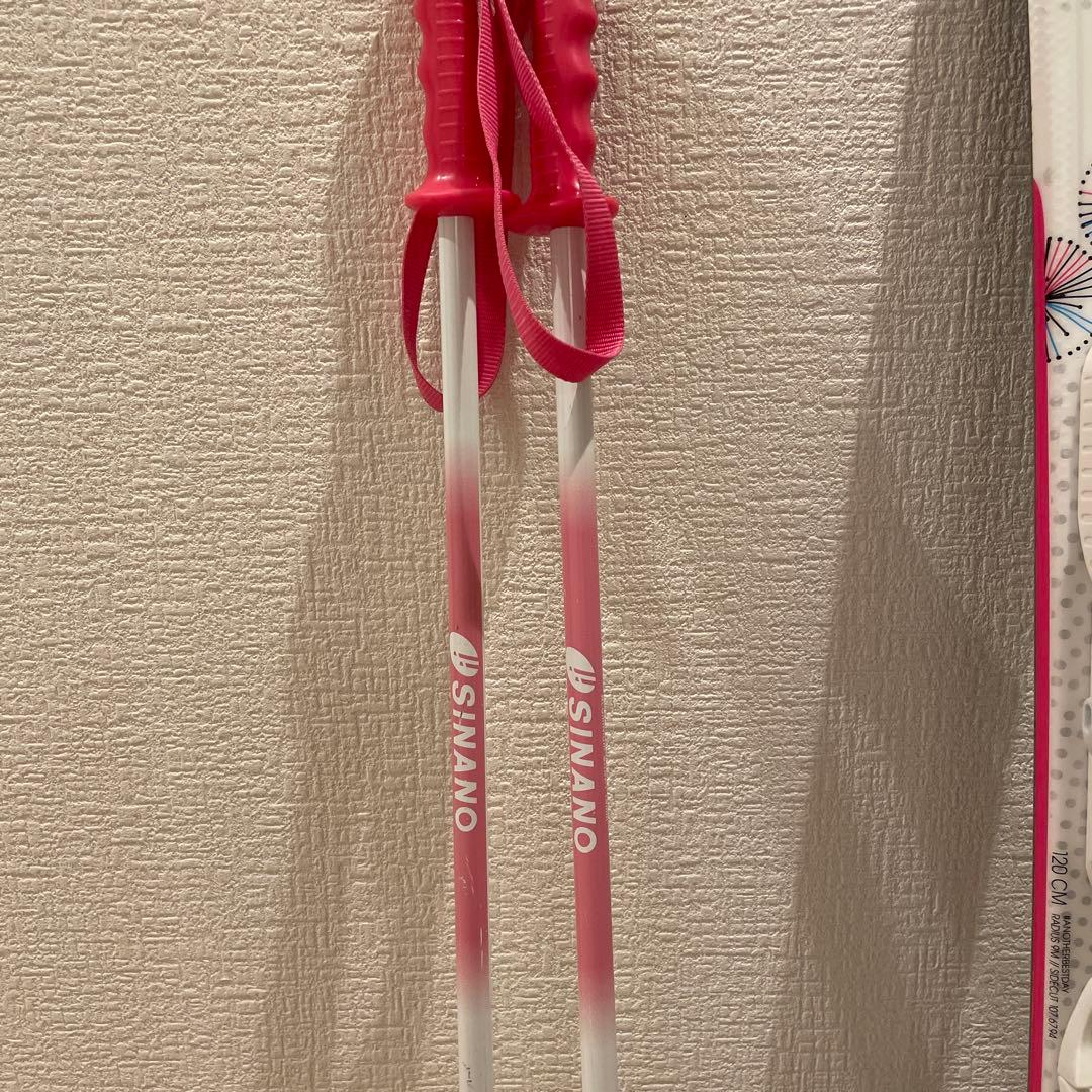 スキー120cm　靴22cm ストック　ロシニョール　サロモン　ジュニア　子ども
