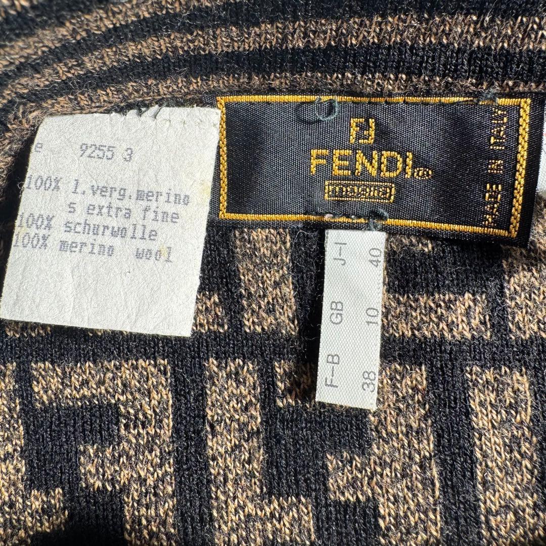 FENDI フェンディ ズッカ柄　ブラウン　スカート メリノウール　100%