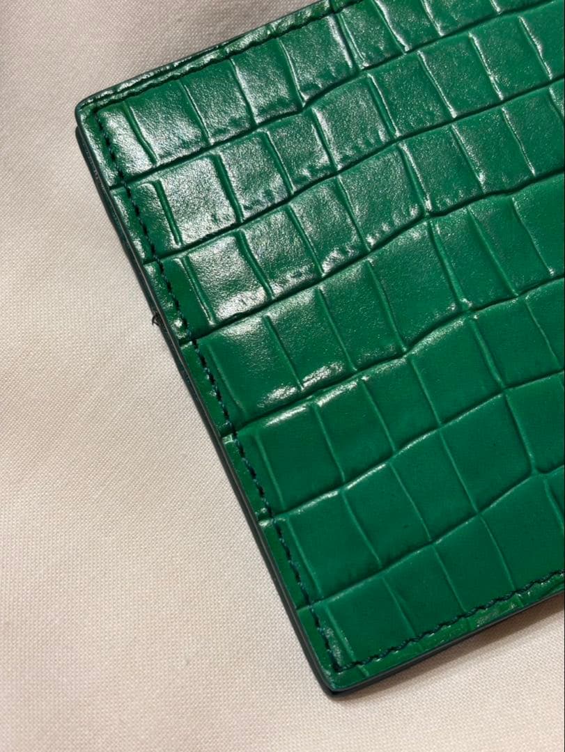 【BIGさま専用】美品 TOM FORD グリーン クロコ型押し マネークリップ