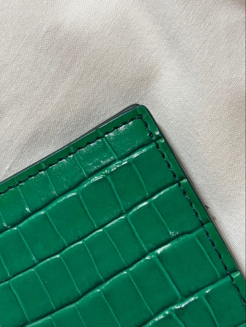 【BIGさま専用】美品 TOM FORD グリーン クロコ型押し マネークリップ