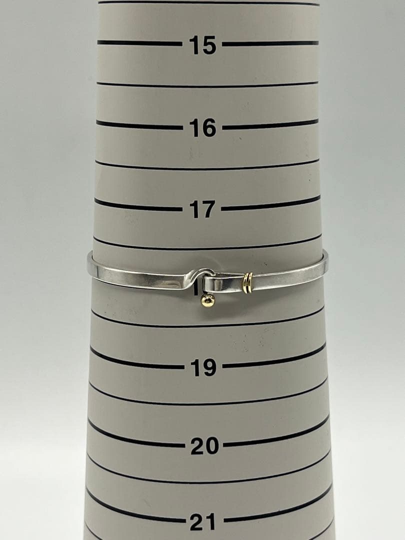 ティファニー TIFFANY フックアンドアイ バングル SV YG コンビ