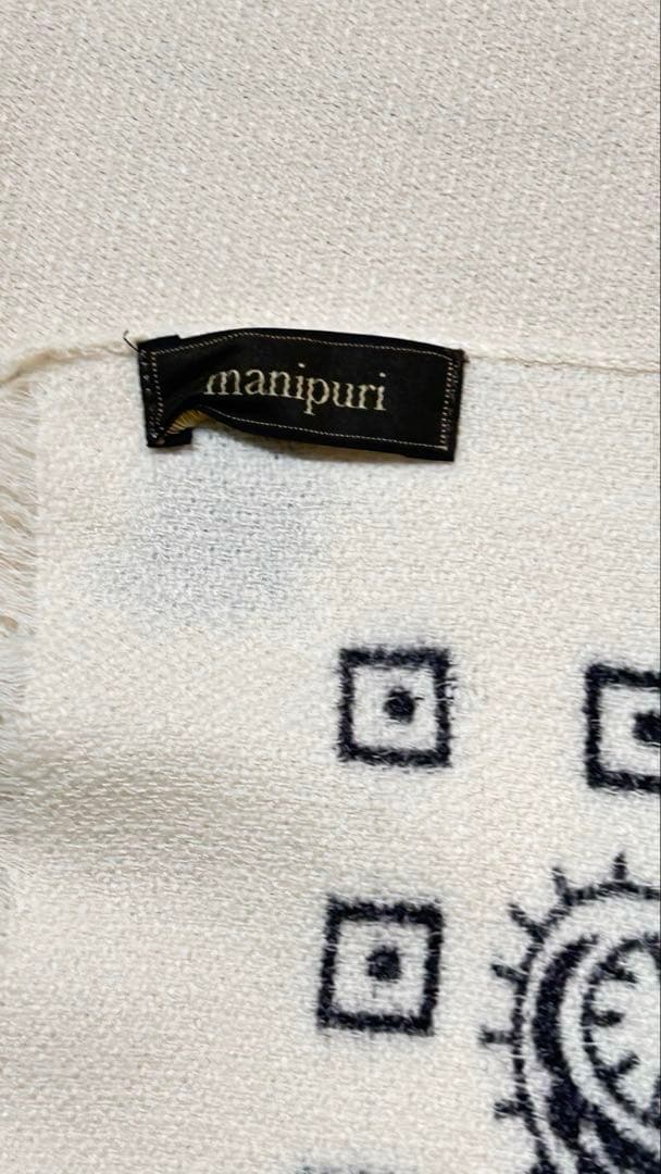 新品未使用manipuriペイズリー柄　ウールシルクストール