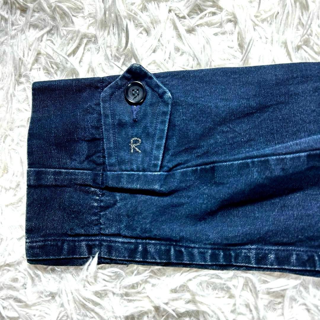 45R 908デニムステンカラーコート　L インディゴ