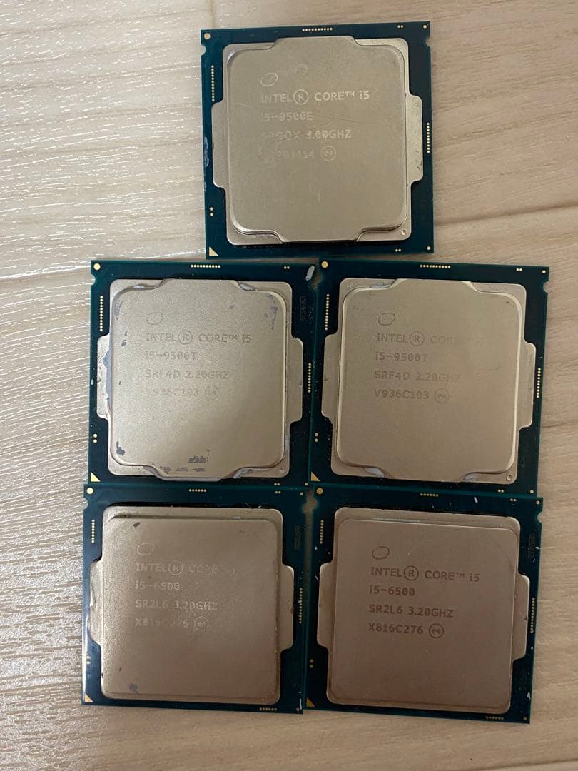 CPU-i5/9500E/1枚-i 5/9500T/2枚-i5-6500/2枚