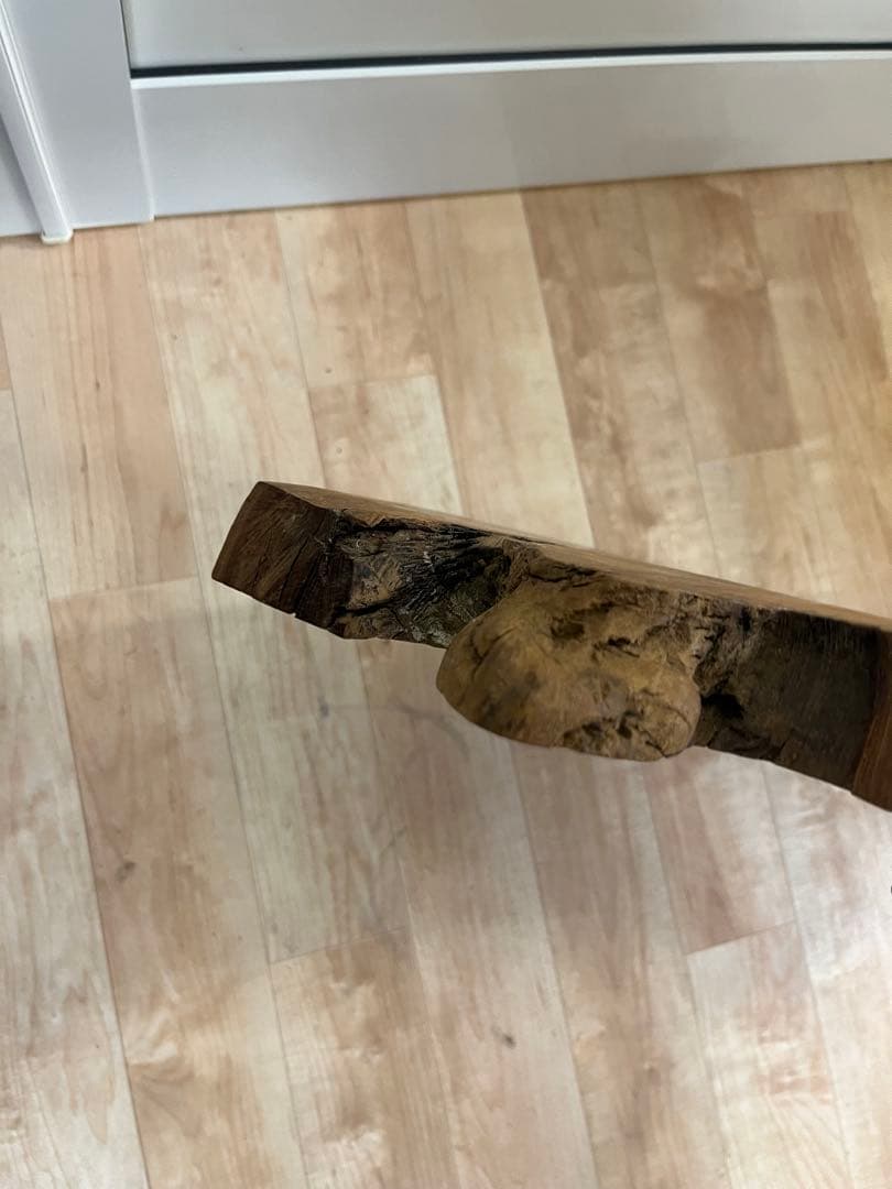 欅製 無垢 花台 飾り台 一枚板 高級木製 台座 幅80cm 床の間 和家具