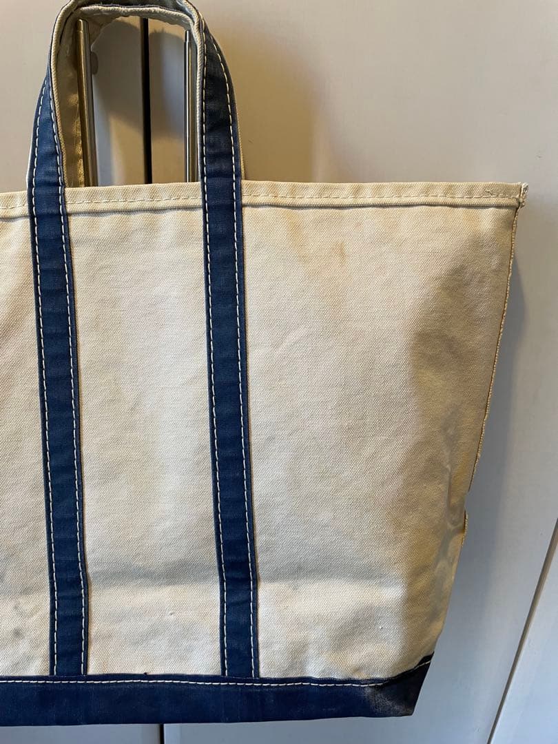 希少70s サイドタグL.L.Bean トートバッグネイビーLサイズ ギザタグ
