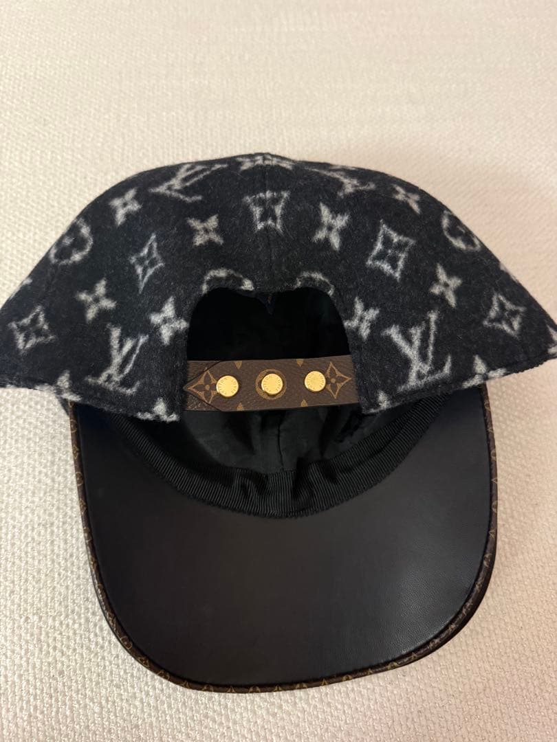 LOUIS VUITTON ブラック モノグラム ツイル キャスケット　帽子