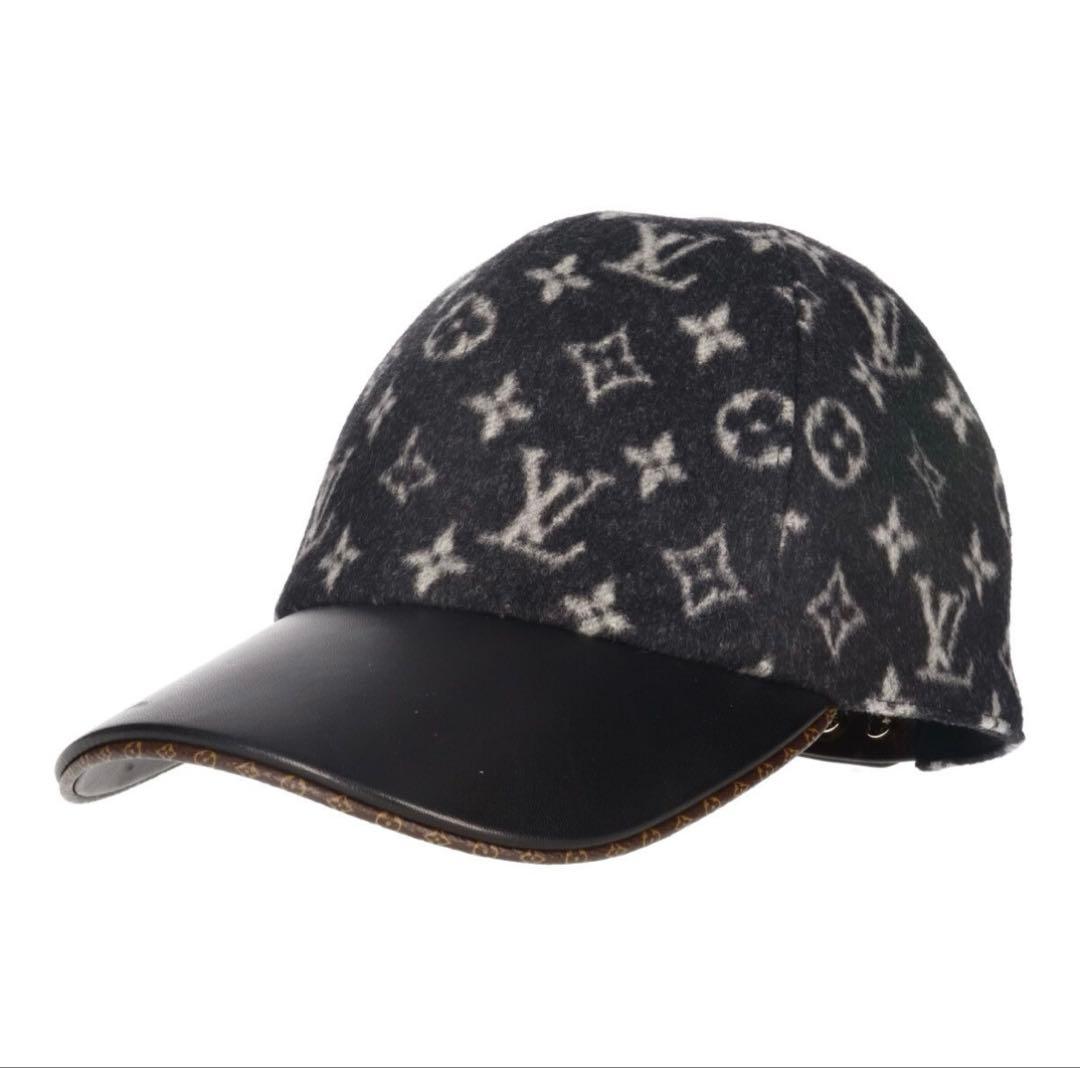 LOUIS VUITTON ブラック モノグラム ツイル キャスケット　帽子