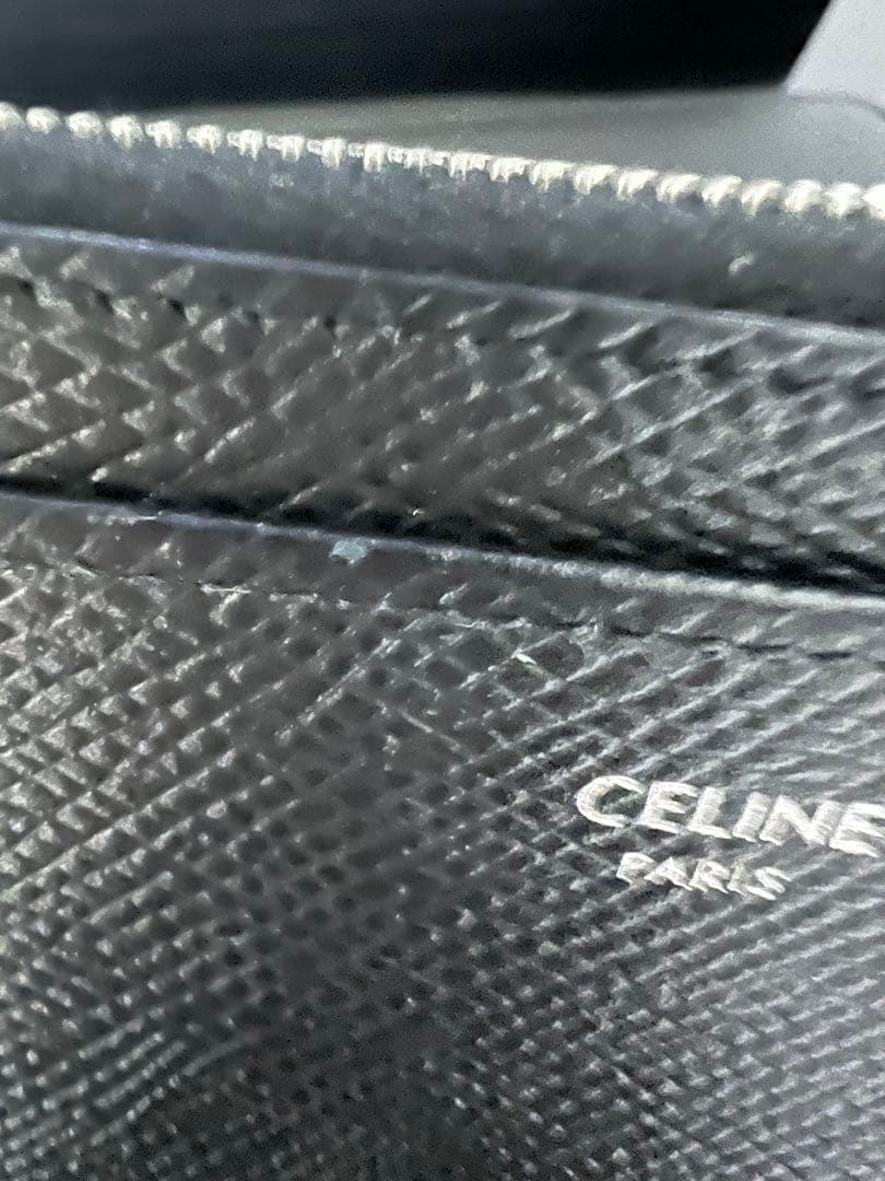 CELINE ブラック カーフスキン カードホルダー パスケース ケース